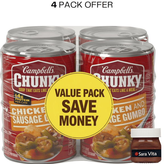 Campbell's Chunky Soup, Ready to Serve Chicken and Sausage Gumbo, 18.8 oz
