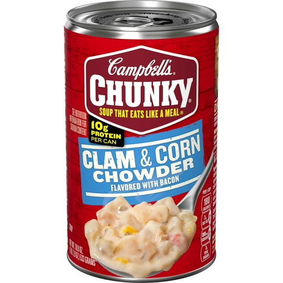 Campbell's Chunky Soup, Ready to Serve Clam and Corn Chowder, 18.8 oz Can