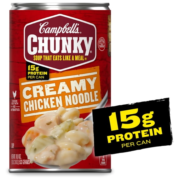 Campbell's Chunky Soup, Ready to Serve Creamy Chicken Noodle Soup, 18.8 oz Can