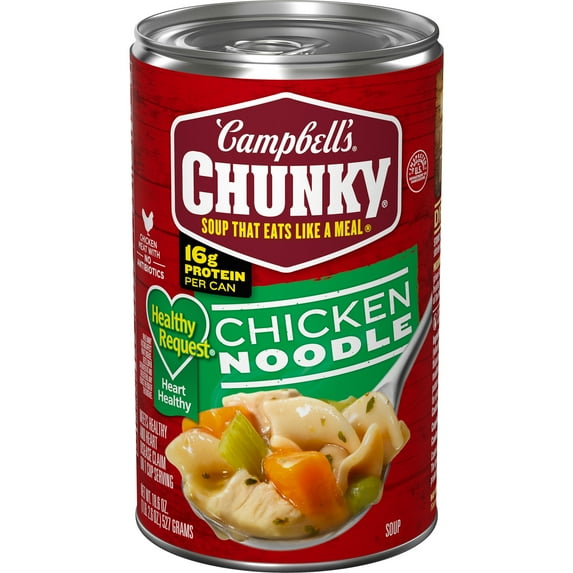 Campbell's Chunky Healthy Request Chicken Noodle Soup, 18.6 oz Can
