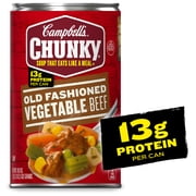 Campbell’s Chunky Soup, Ready to Serve Old Fashioned Vegetable Beef Soup, 18.8 oz Can