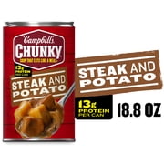 Campbell’s Chunky Soup, Ready to Serve Steak and Potato Soup, 18.8 oz Can