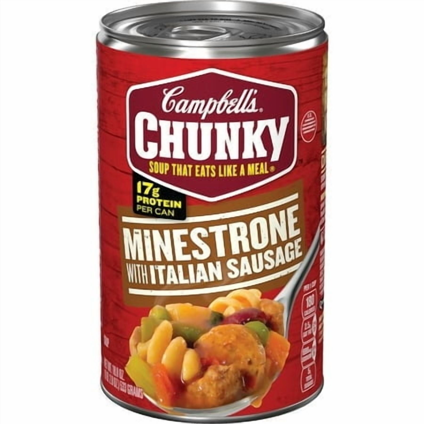Campbell's Chunky Soup Sausage Minestrone 18.8 oz (Pack of 16)