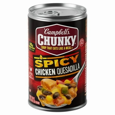 Campbell's Chunky Soup Spicy Chicken Quesadilla Soup 18.8 oz Can (Pack of 7)