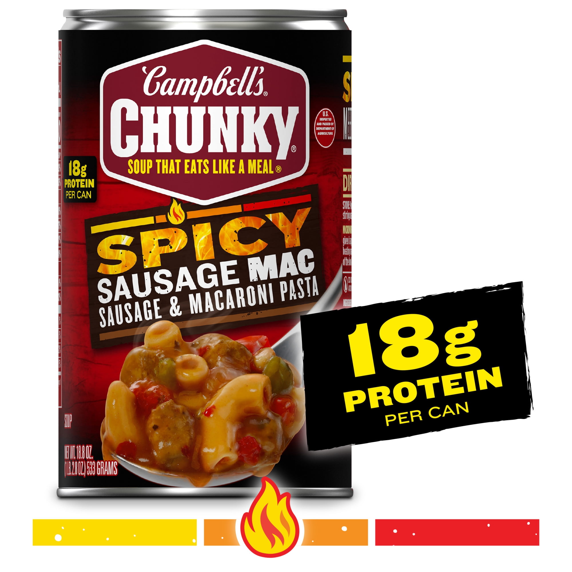 BMサ18◯●からあげページ●◯ Campbell‚Äôs Chunky Spicy Sausage Mac Soup, 18.8 oz Can, with
