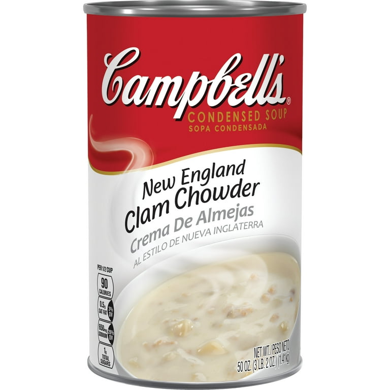 Campbell's Classic New England Clam Chowder Condensed Soup, 50