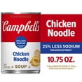 thumbnail image 1 of Campbell’s Condensed 25% Less Sodium Chicken Noodle Soup, 10.75 oz Can, 1 of 14