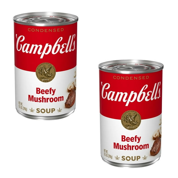 ( 2 Pack ) Campbell's Condensed Beefy Mushroom Soup, 10.5 Ounce Cans