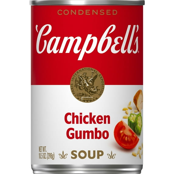 Campbell's Condensed Chicken Gumbo Soup, 10.5 oz Can (Pack of 8)