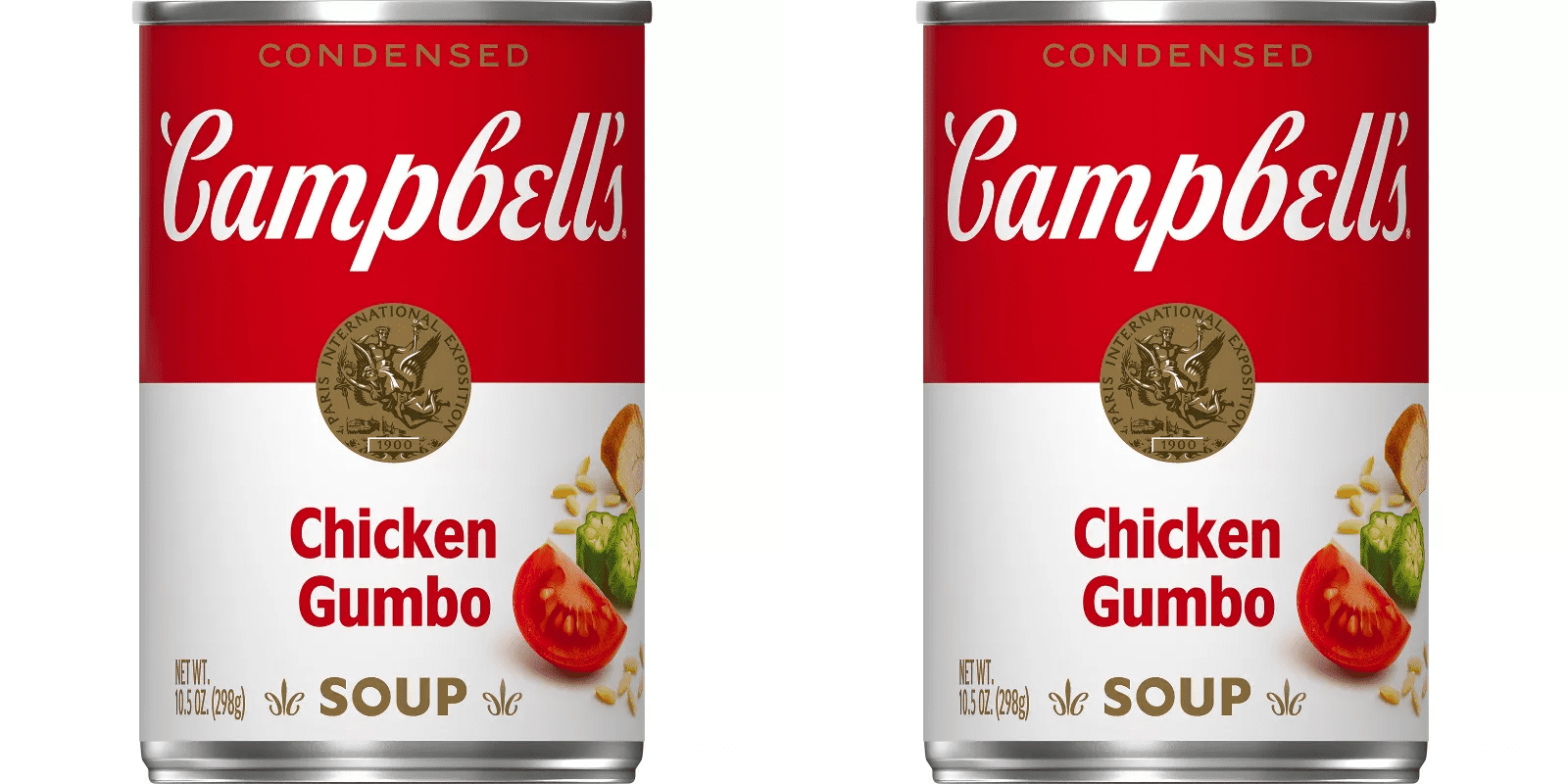 Campbell's Condensed Chicken Gumbo Soup - 10.5oz pack of 2, Chicken Gumbo Soup, Condensed Soup, Campbell's, Southern Soup, Comfort Soup