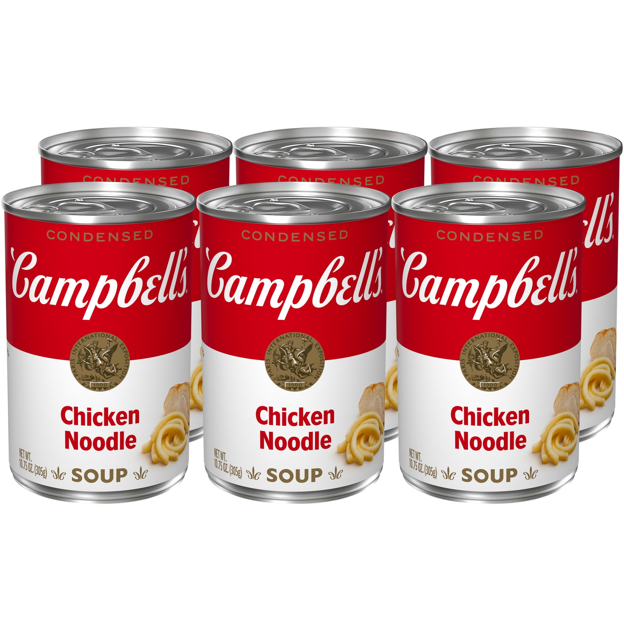 CAMPBELL'S Campbells Condensed Chicken Noodle Soup, 10.75 oz Can, 6 Count