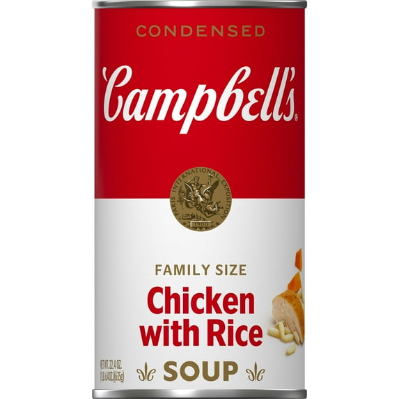 Campbell's Condensed Chicken and Rice Soup, 22.4 oz Family Size Can