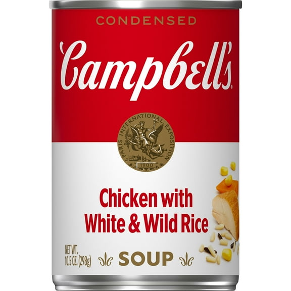 Campbell's Condensed Chicken and Rice Soup with White and Wild Rice, 10.5 oz Can (Pack of 6)