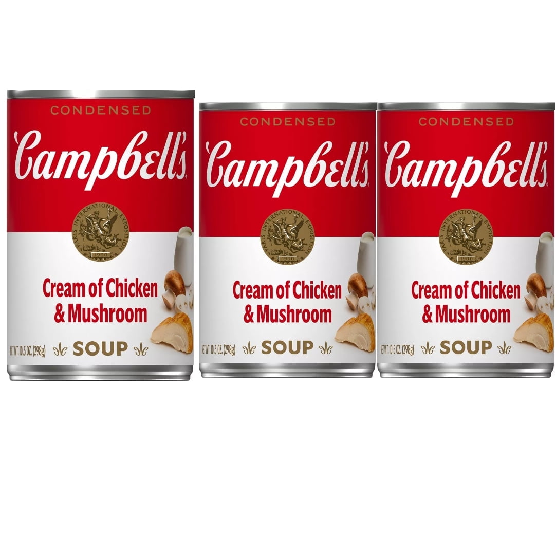 Campbell's Condensed Cream of Chicken & Mushroom Soup - 10.5oz pack of