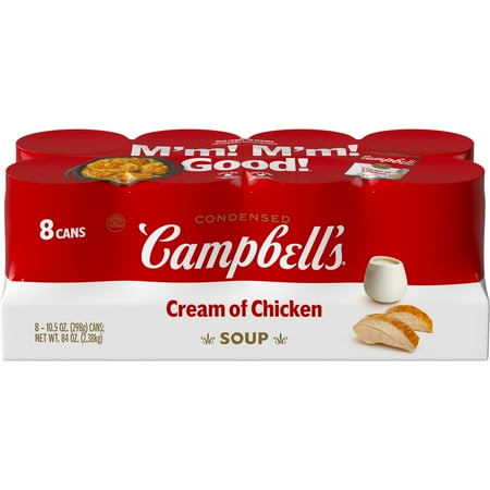 Campbell's Condensed Cream of Chicken Soup, 10.5 Ounce Cans (Pack of 8)