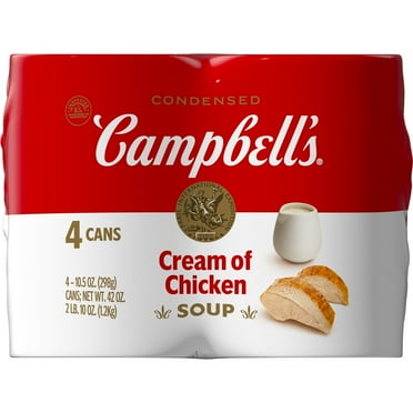 Campbell's Condensed Cream of Chicken Soup, 10.5 oz Can (4 Pack)