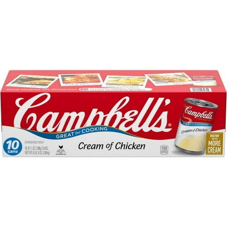 Campbell's Condensed Cream of Chicken Soup, 10.5 oz. Cans (10 pack)