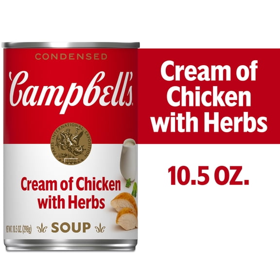 Campbell's Condensed Cream of Chicken Soup with Herbs, 10.5 oz Can