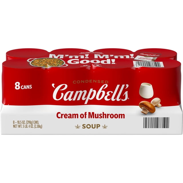 Campbell's Condensed Cream of Mushroom Soup, Vegetarian, Farm-Fresh ...