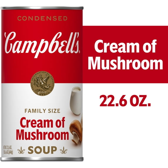 Campbell's Condensed Cream of Mushroom Soup, 22.6 oz Family Size Can