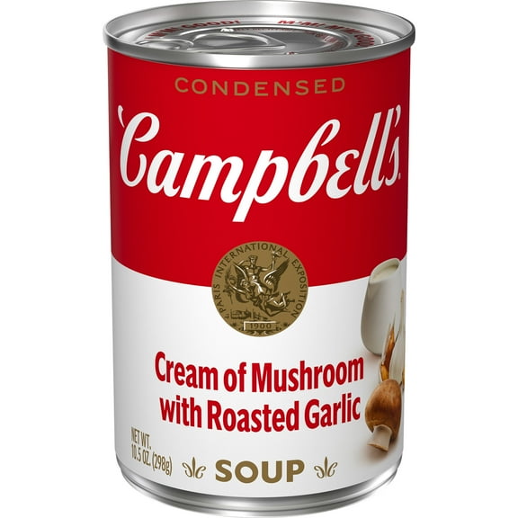Campbell's Condensed Cream of Mushroom Soup with Roasted Garlic, 10.5 oz Can