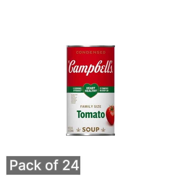 Campbell's Condensed Family Size Heart Healthy Tomato Soup 23.2 oz (Pack of 24)