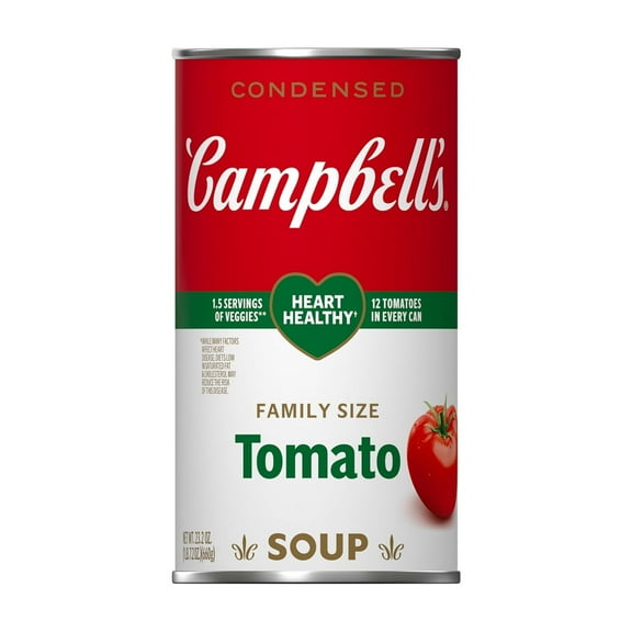 Campbell's Condensed Family Size Heart Healthy Tomato Soup 23.2 oz (Pack of 2)