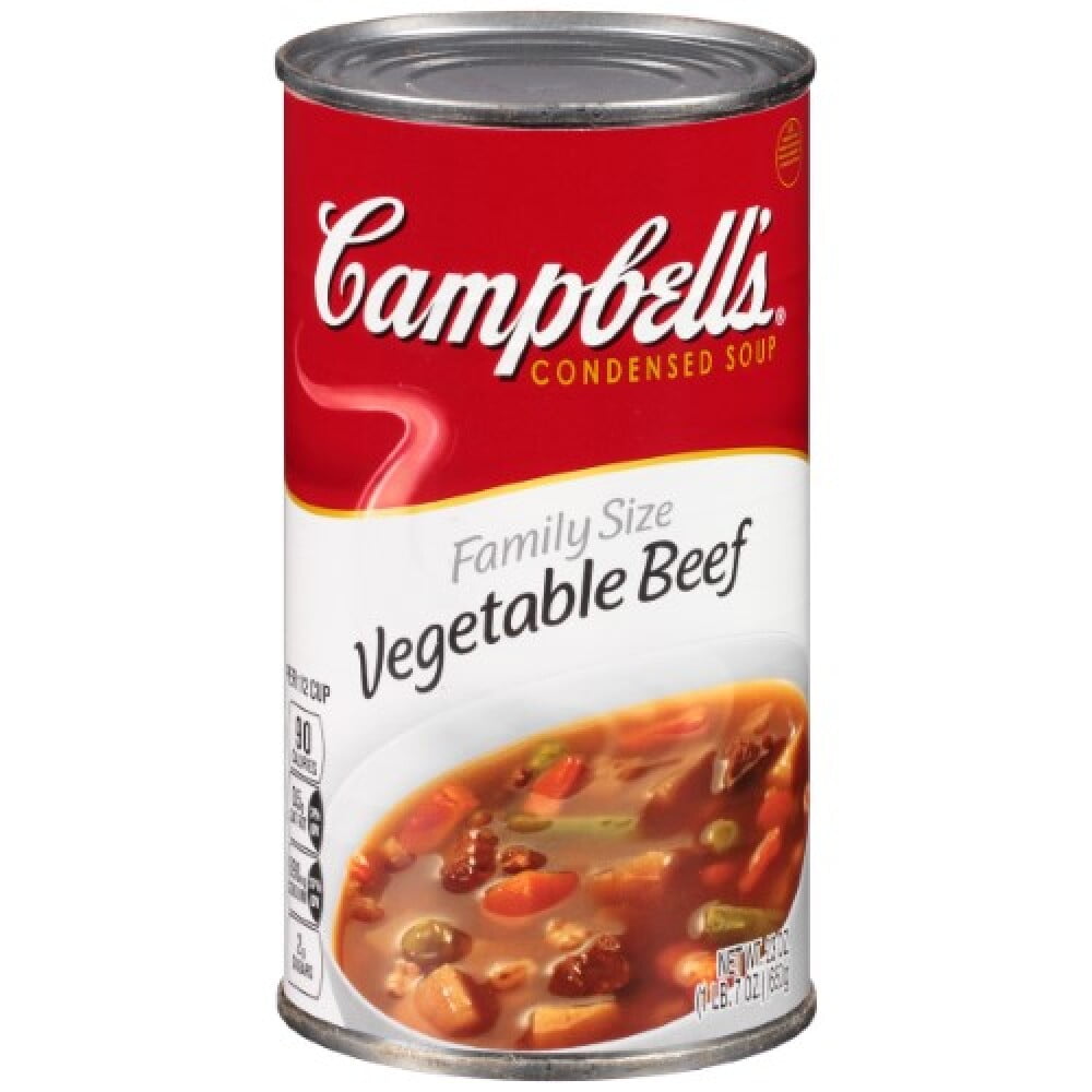 Campbell's Condensed Family Size Vegetable Beef Soup 23 oz. can (Pack of 4)