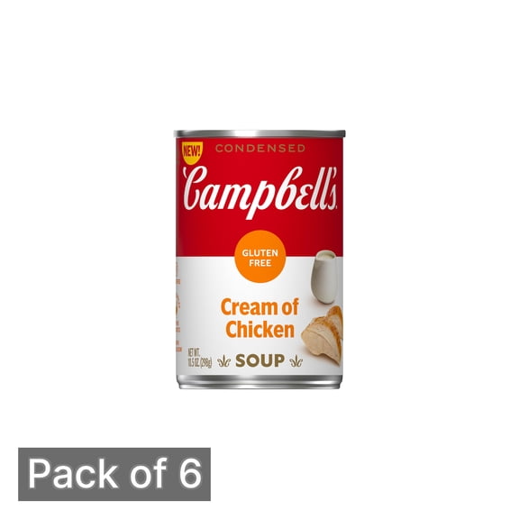 Campbell's Condensed Gluten-Free Cream of Chicken Soup 10.5 oz (Pack of 6)