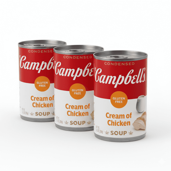 Campbell's Condensed Gluten Free Cream of Chicken Soup, (3-Pack Combo) 10.5 oz Cans