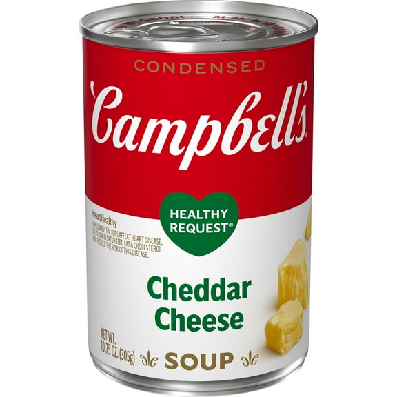 Campbells Condensed Healthy Request Cheddar Cheese Soup, 10.5 Ounce Can, Quantity of 8