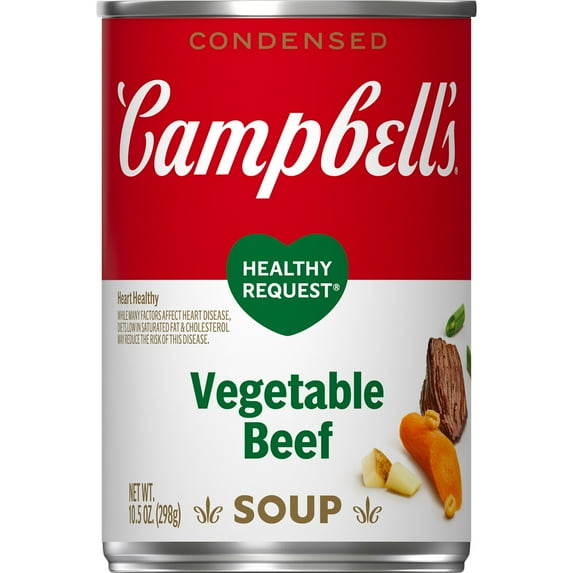 Campbell's Condensed Healthy Request Vegetable Beef Soup, 10.5 Ounce Can