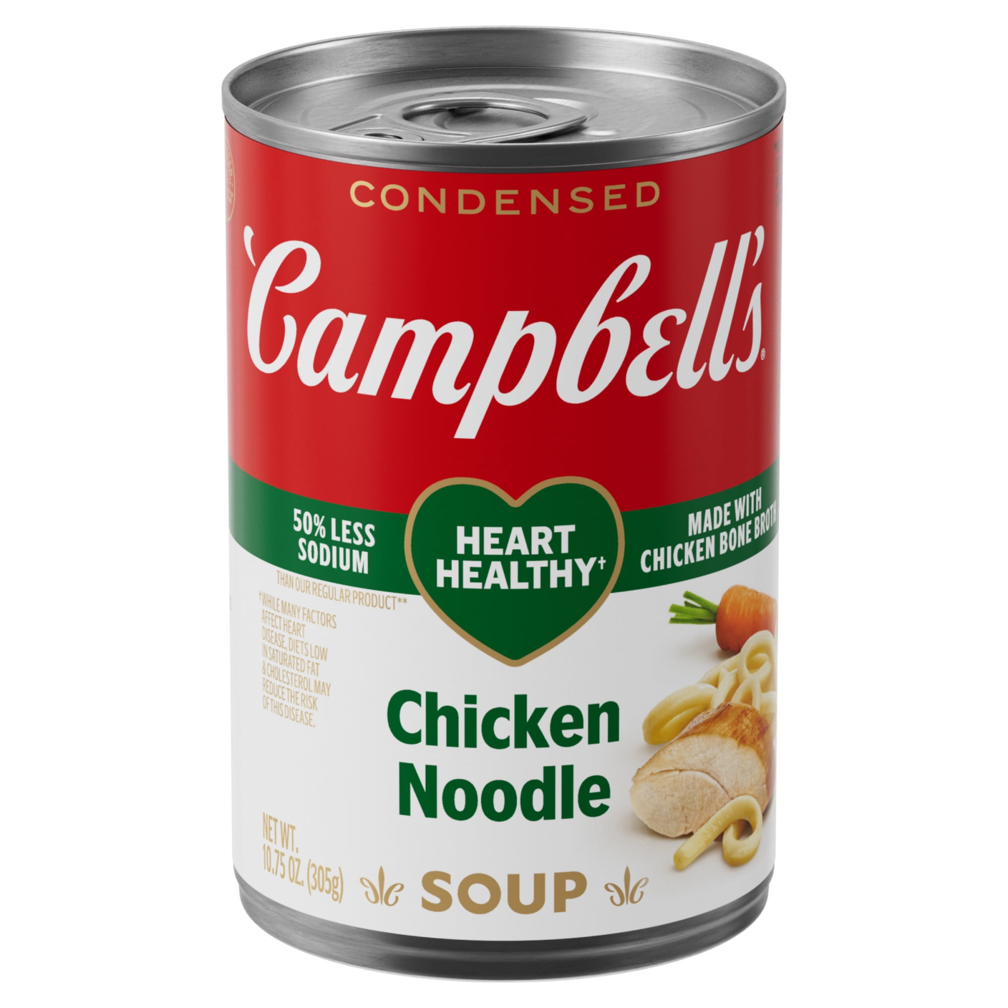 Campbells Condensed Heart Healthy Chicken Noodle Soup, 10.75 oz Can