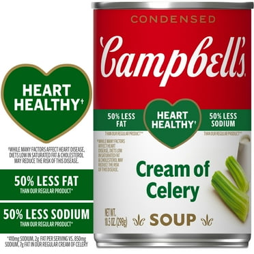Campbell's Condensed Heart Healthy Cream of Celery Soup, 50% Less Fat 50% Less Sodium, 10.5 oz Can