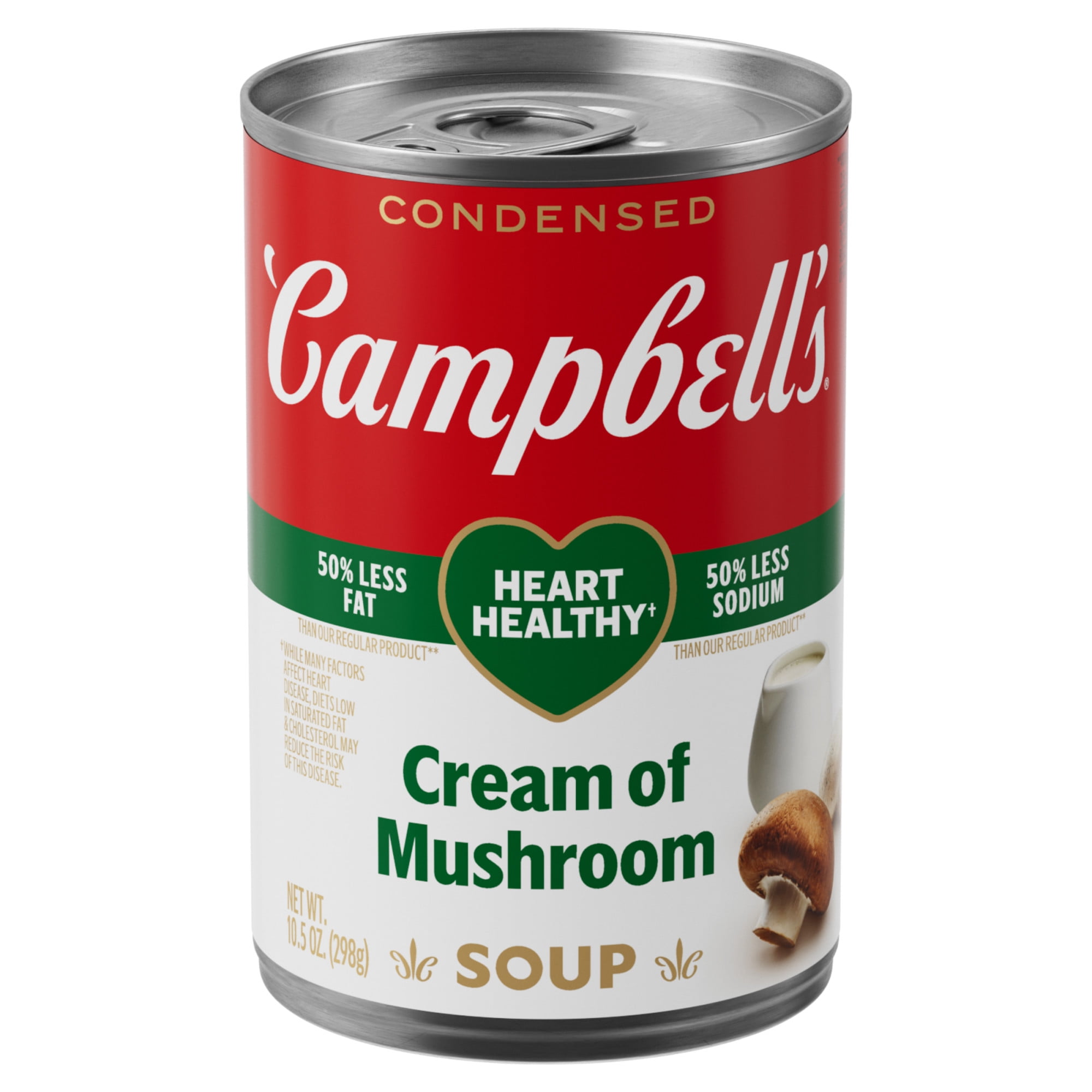 Campbell's Condensed Heart Healthy Cream of Mushroom Soup, 10.5 oz Can