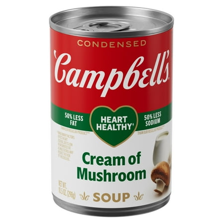 Campbell's Condensed Heart Healthy Cream of Mushroom Soup, 10.5 oz Can