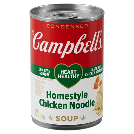 Campbell’s Condensed Heart Healthy Homestyle Chicken Noodle Soup, 10.5 oz Can