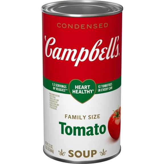 Campbell’s Condensed Heart Healthy Tomato Soup, 23.2 oz Family Size Can