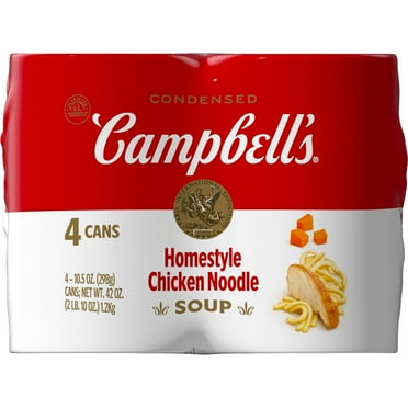 Campbell’s Condensed Homestyle Chicken Noodle Soup, 10.5 oz Can (4 Pack)