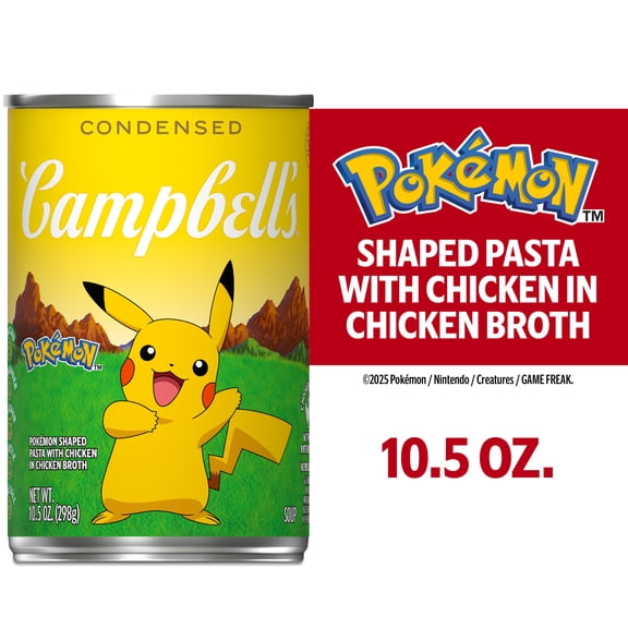 Campbells Condensed Kids Soup, Pokmon Shaped Pasta with Chicken in Chicken Broth, 10.5 oz Can