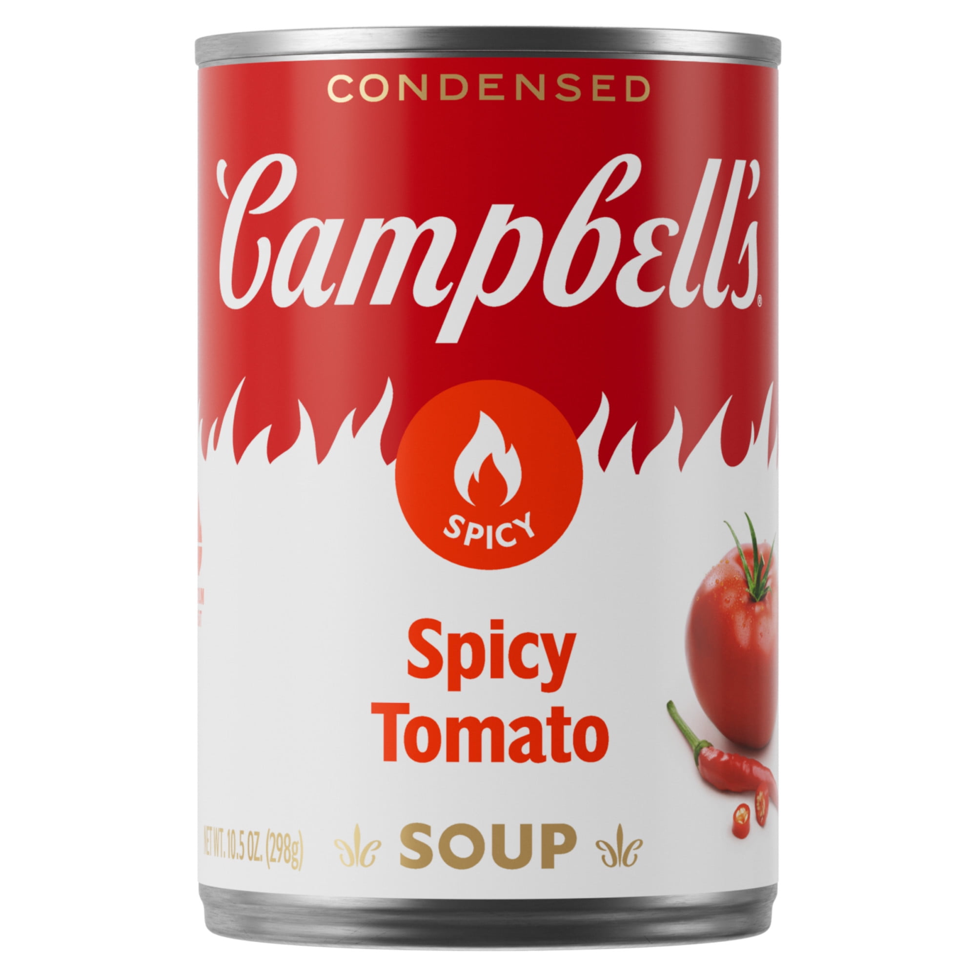 Campbell's Condensed Spicy Tomato Soup, 10.5 oz Can