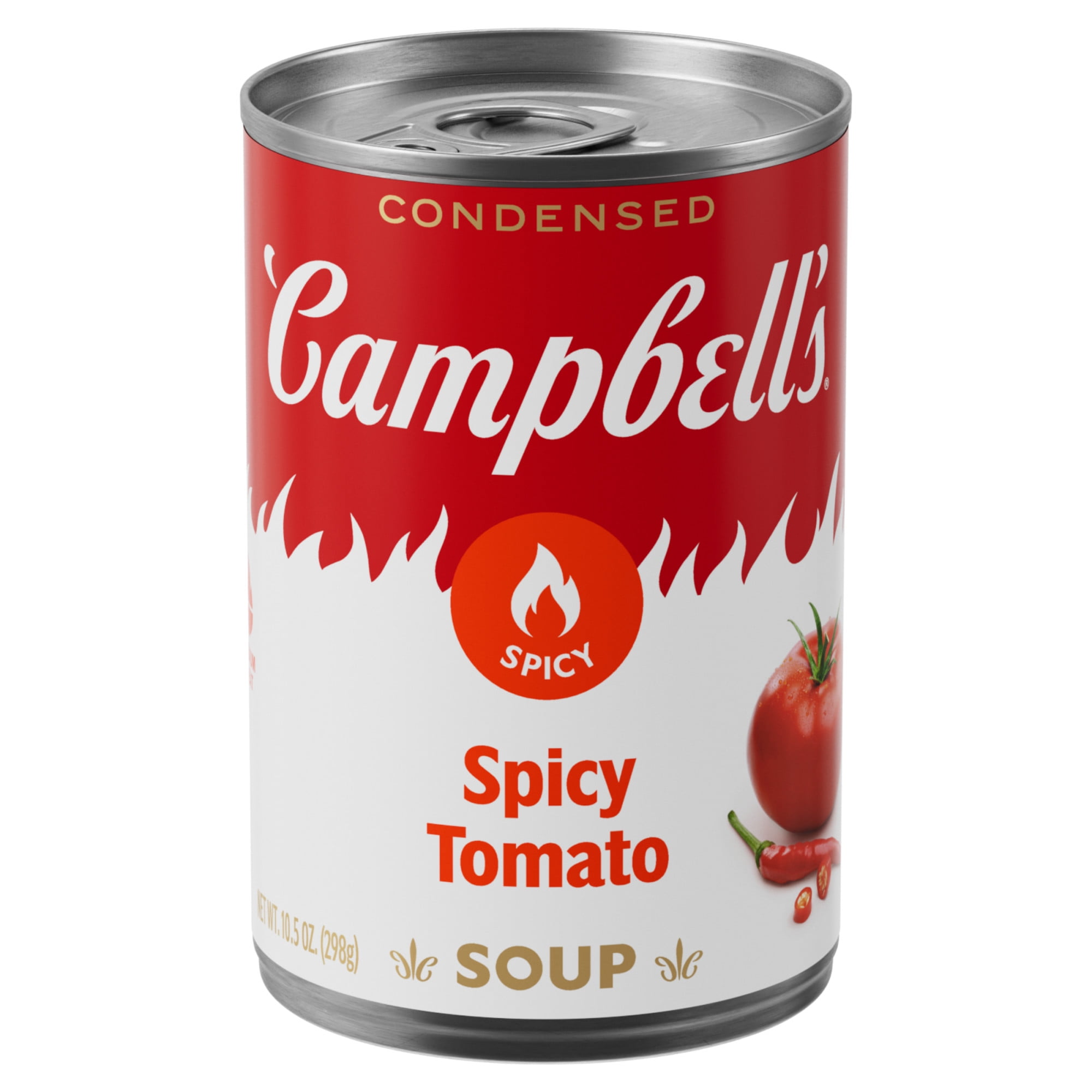 Campbell's Spicy Tomato Soup 10.5 oz Can Vegan Condensed with