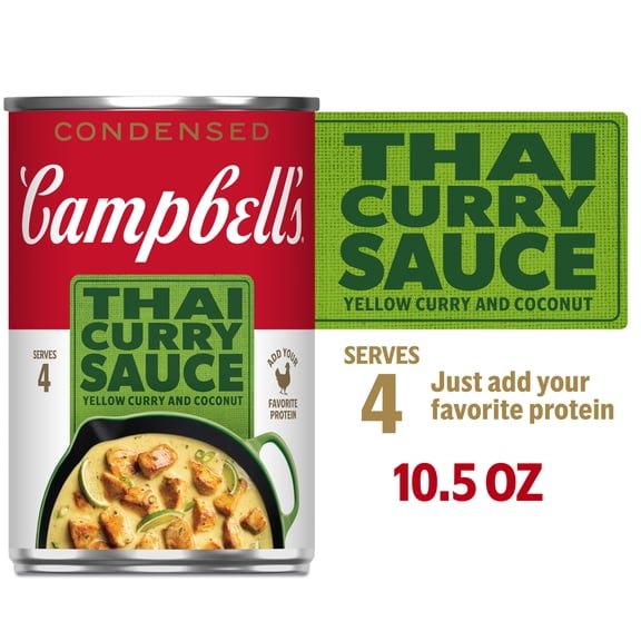 Campbell's Condensed Thai Curry Sauce, Yellow Curry and Coconut, 10.5 oz Can