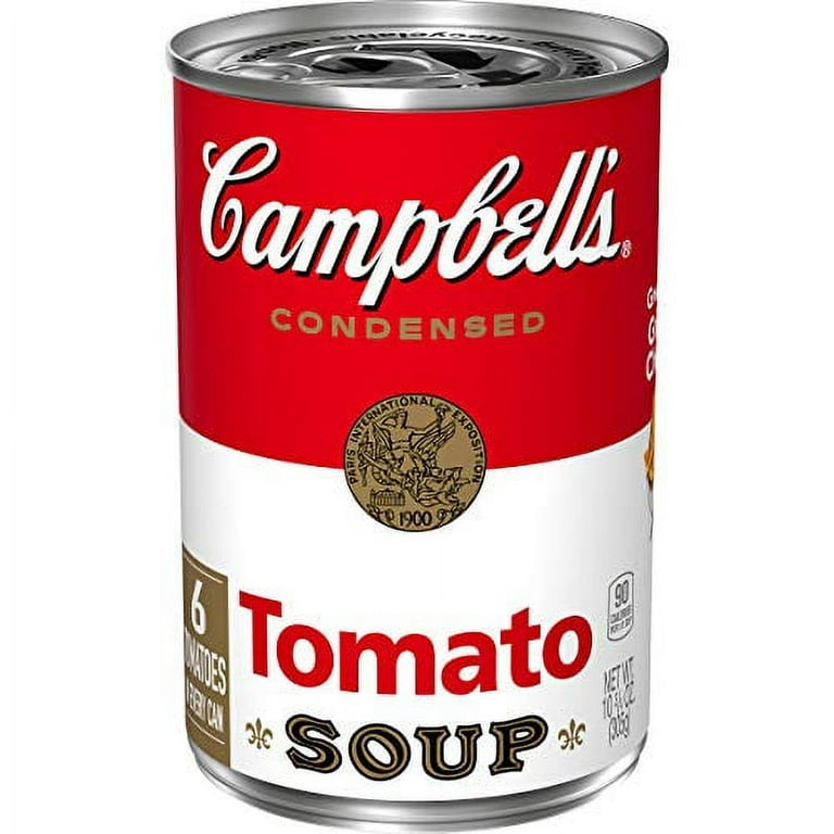 Campbell's Condensed Tomato Soup Can with Pop-Top Lid, 10.75 oz, 6