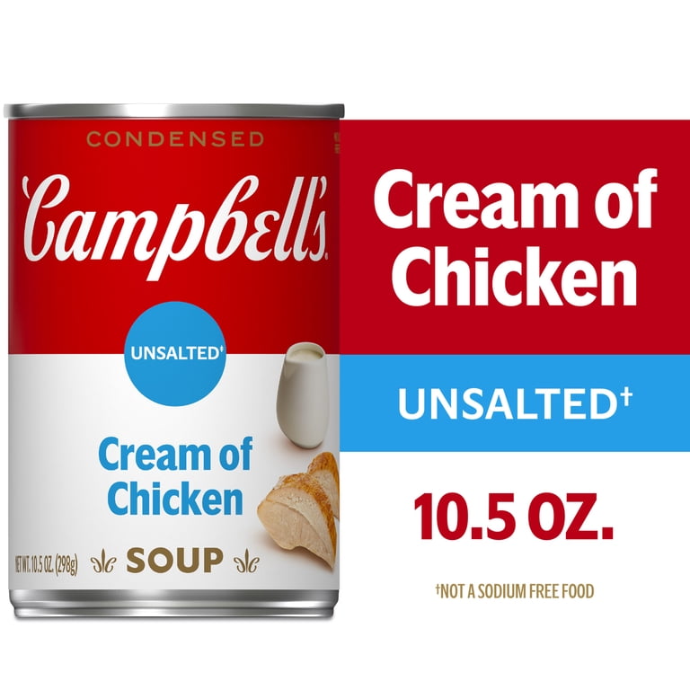 Campbell's Condensed Unsalted Cream of Chicken Soup, 10.5 oz Can