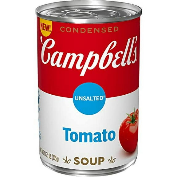 Campbell's Condensed Unsalted Tomato Soup, 10.75 oz Can