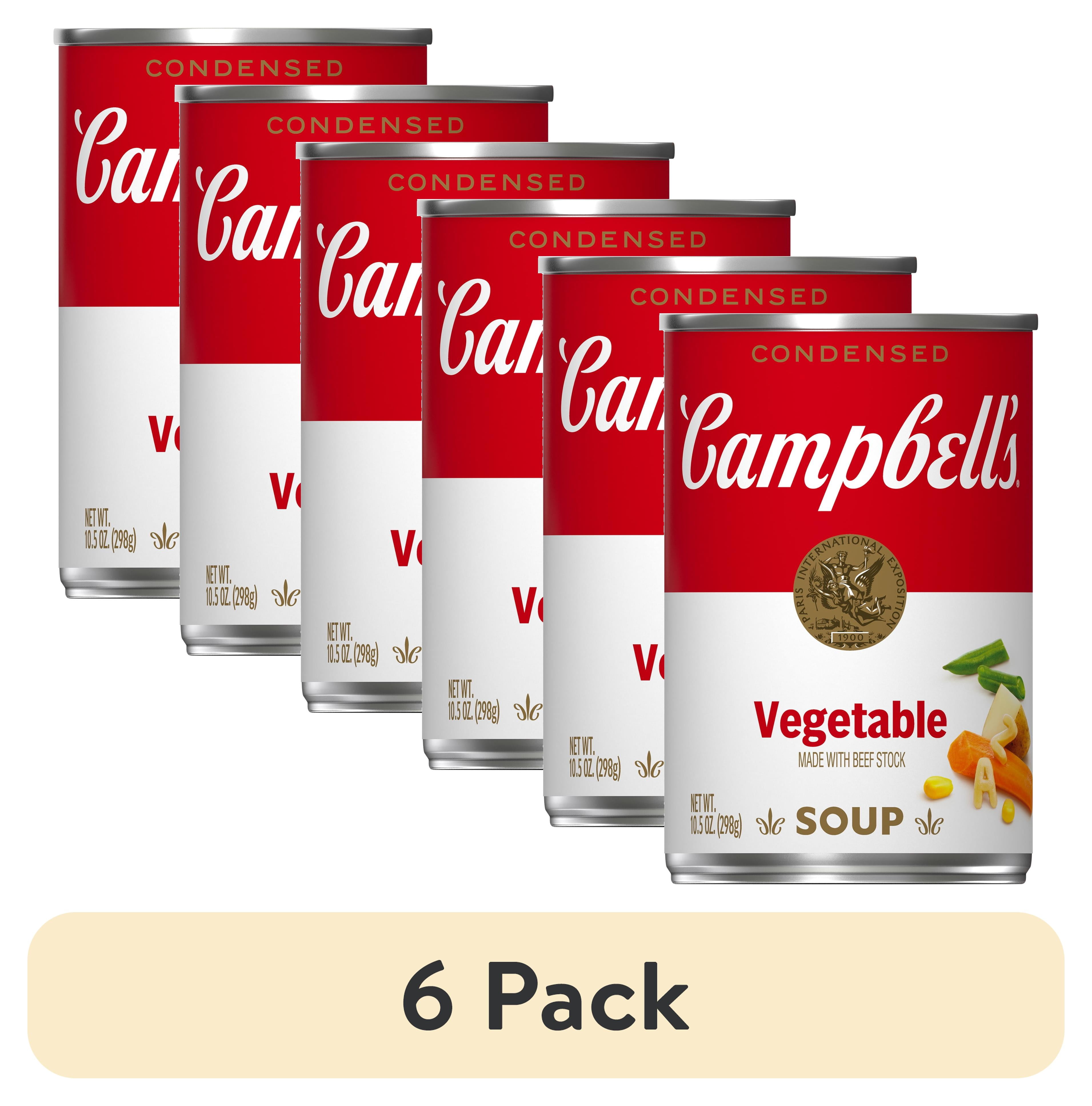 (6 pack) Campbell's Condensed Vegetable Soup with Beef Stock, 10.5 oz