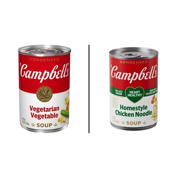 Campbell's Condensed Vegetarian Vegetable 10.5 oz & Campbell's Condensed Chicken Noodle Soup 10.5 oz