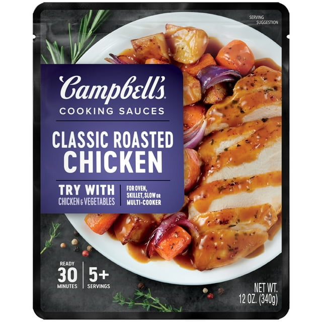 Campbell's Cooking Sauces, Classic Roasted Chicken Sauce, 12 oz Pouch