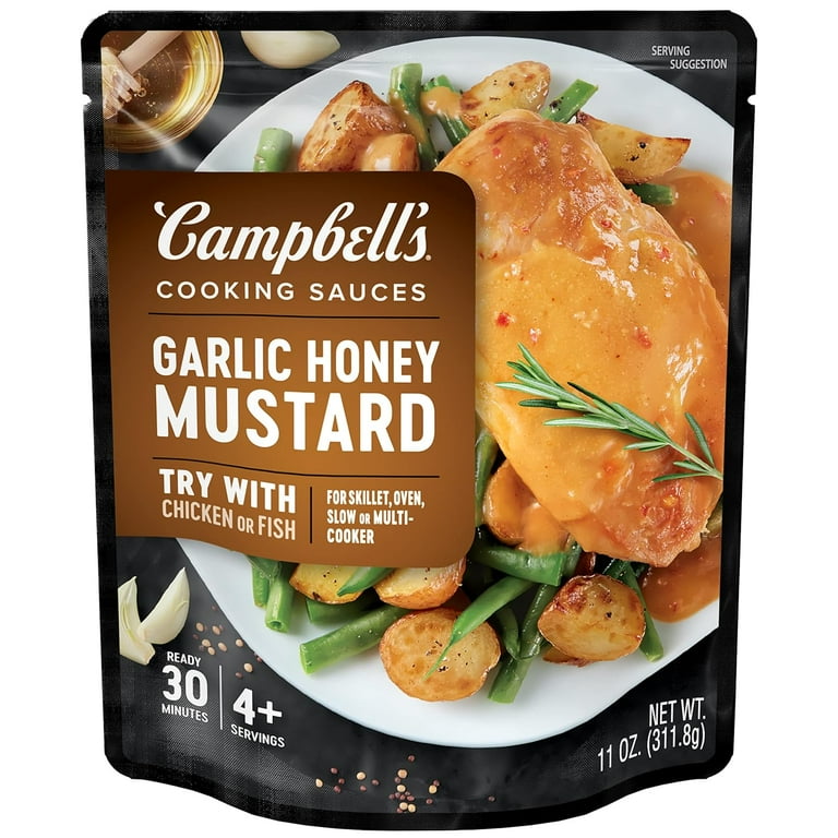 Campbell s Garlic Honey Mustard Cooking Sauce 11 Oz Pouch Walmart